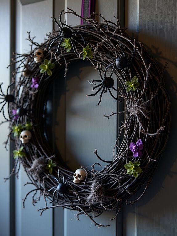 creepy crawly halloween wreath