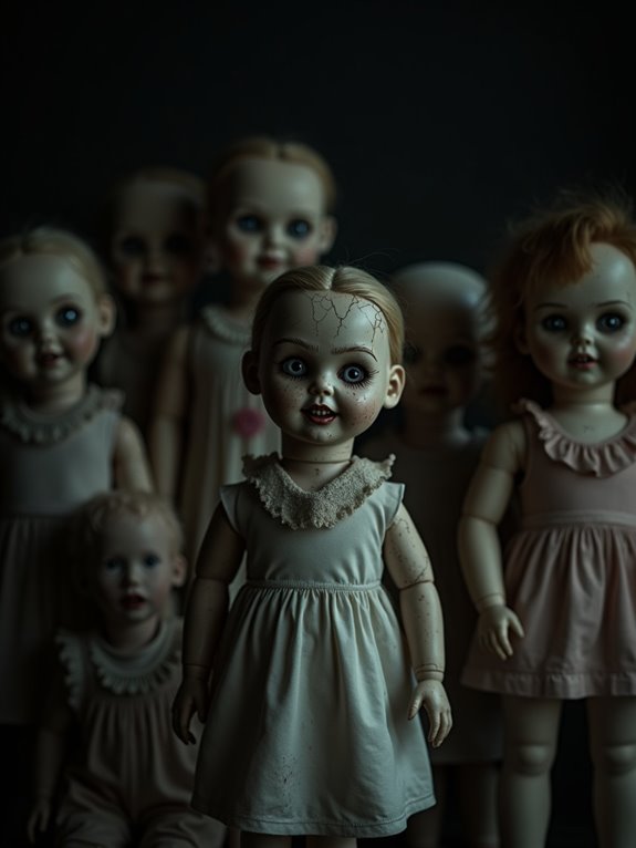 creepy doll group arrangements