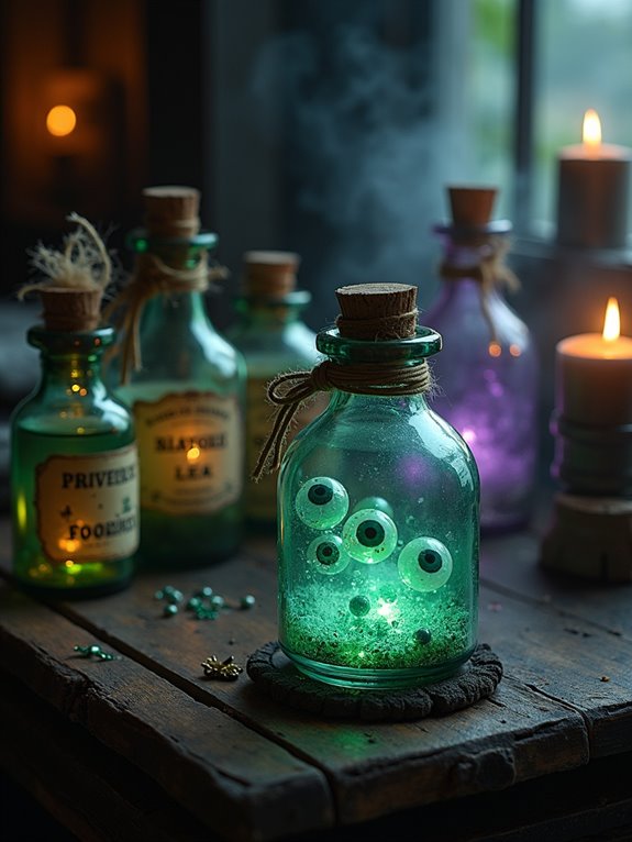creepy halloween eye jars