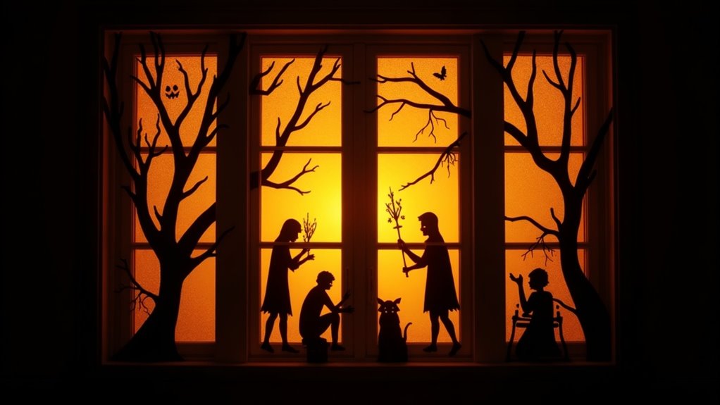 creepy halloween window decorations