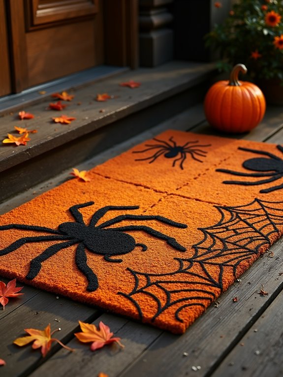 creepy insect themed doormat decoration