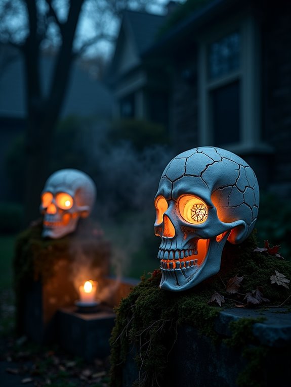 creepy skull lantern decorations