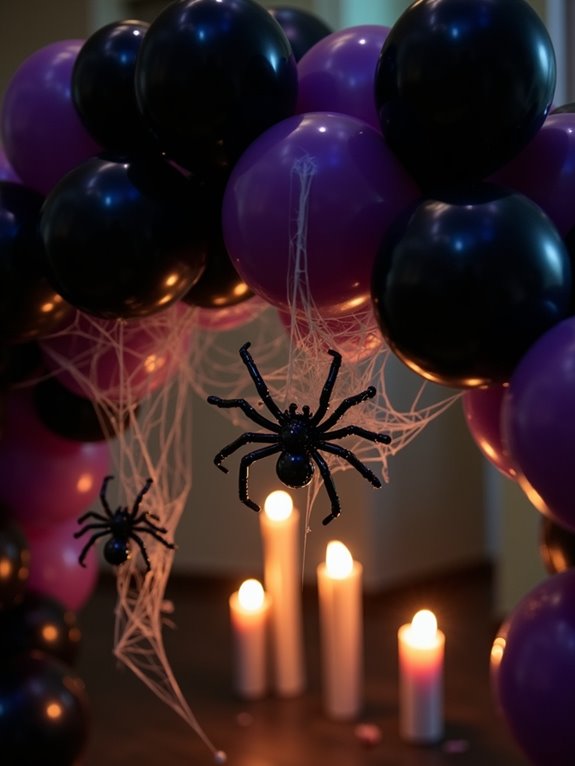 creepy spider balloon decorations