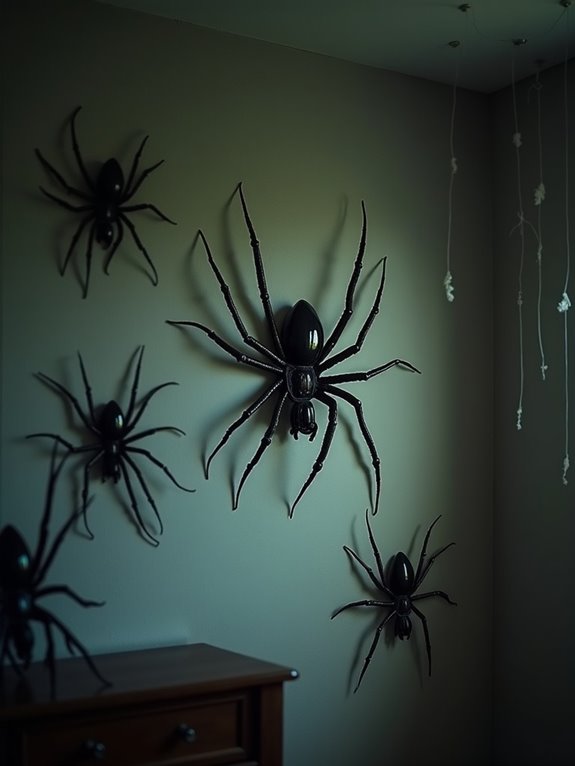 creepy spider wall d cor