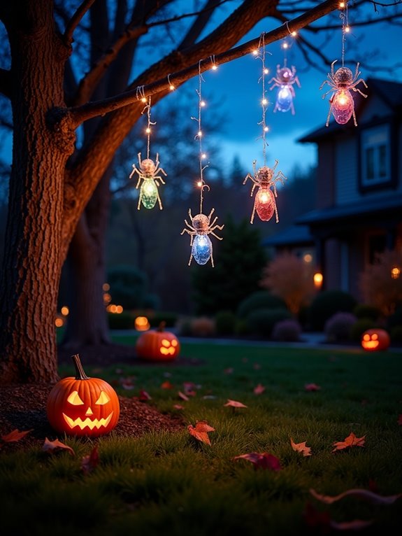 creepy spider window lights