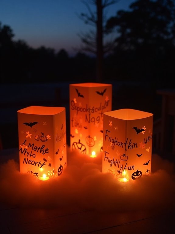 customized halloween lantern messages