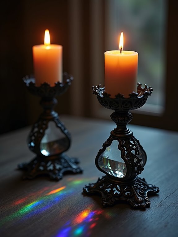 dazzling crystal candle holder