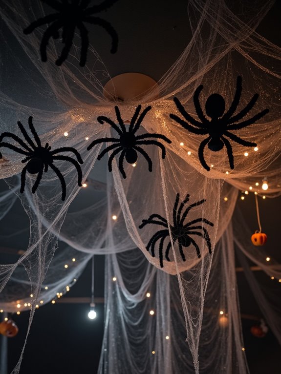 diy eerie spider nests
