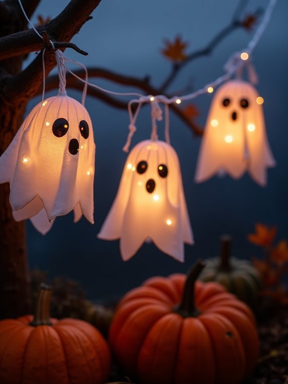 diy ghost lantern garland