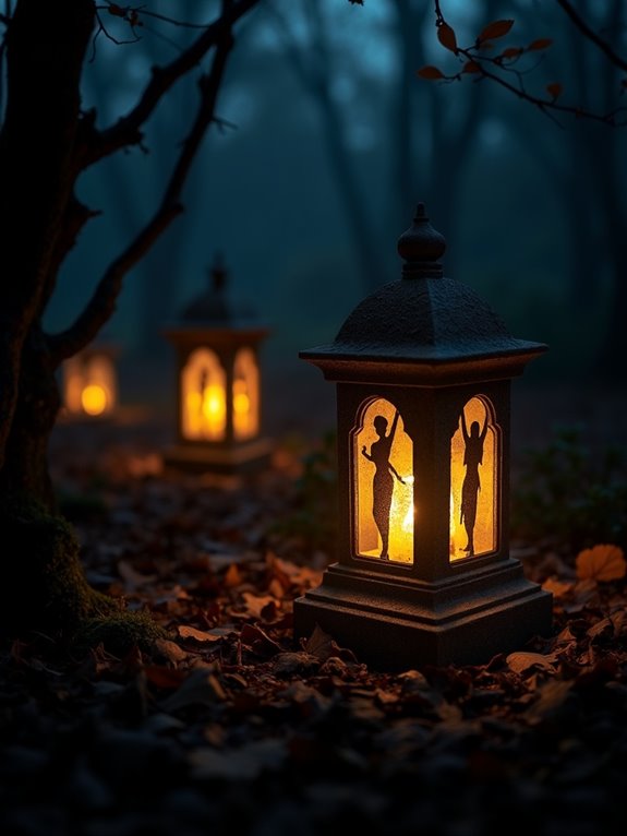 diy spooky gravestone lanterns