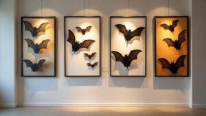 dramatic bat wall decor