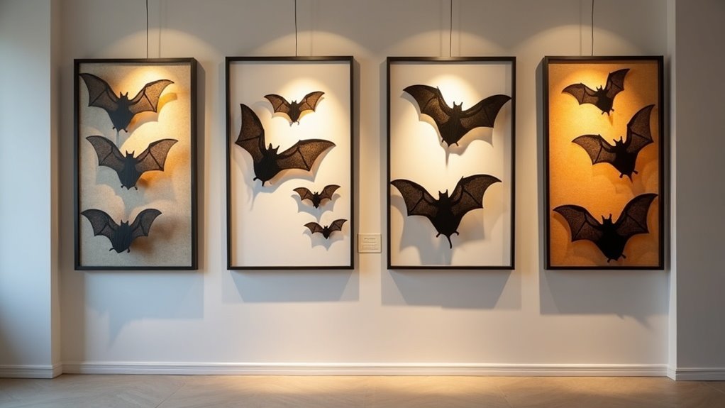 dramatic bat wall decor