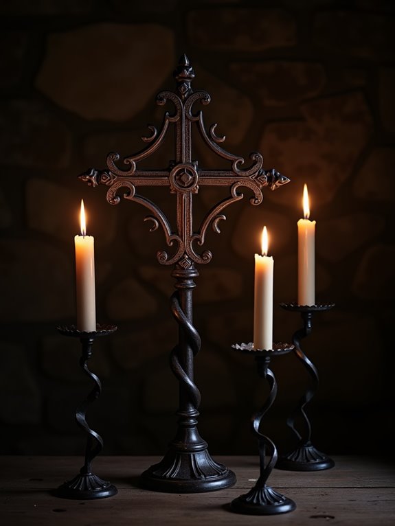 dramatic gothic candle holder