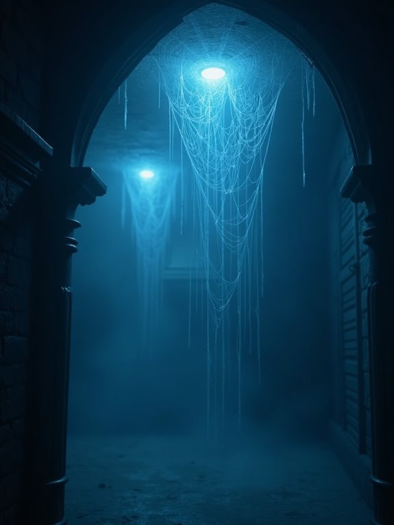 eerie animated cobweb decorations