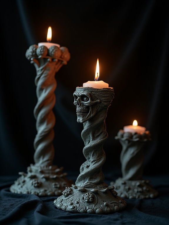 eerie artistic candle decor