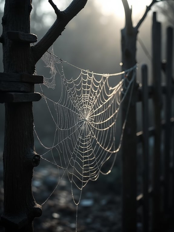 eerie atmosphere with webs