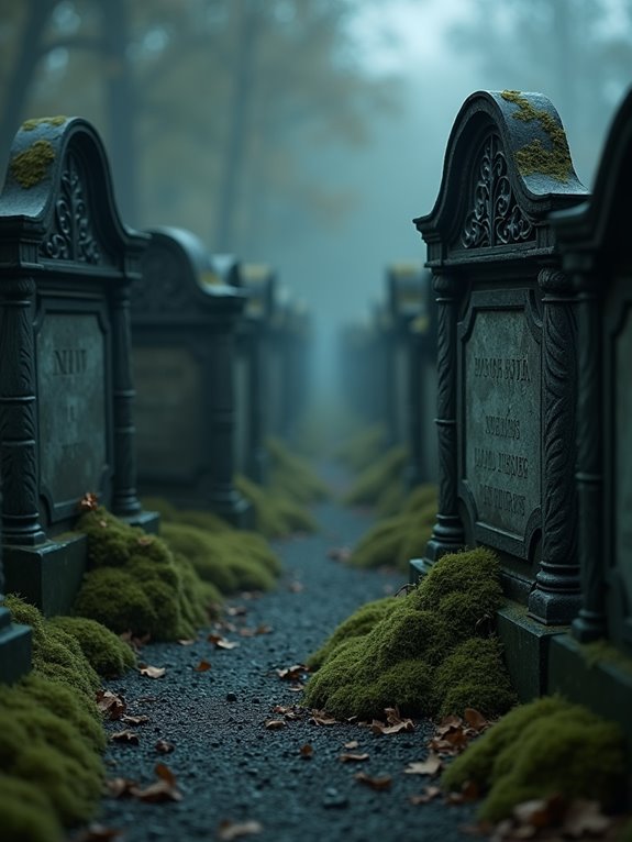 eerie broken tombstone effect