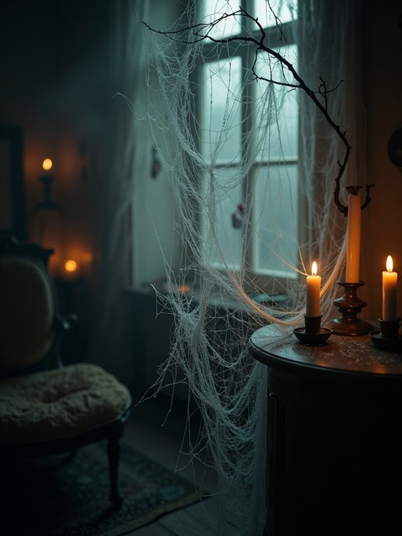eerie cobwebs enhance atmosphere