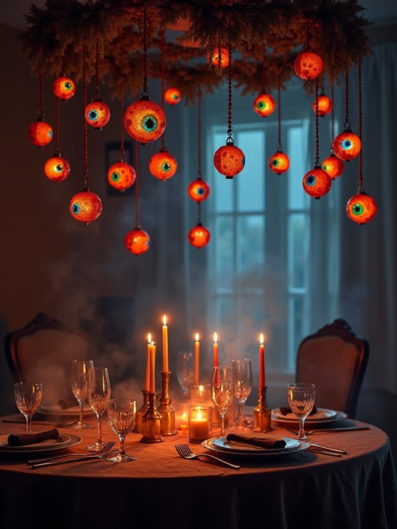 eerie eyeball streamers decor