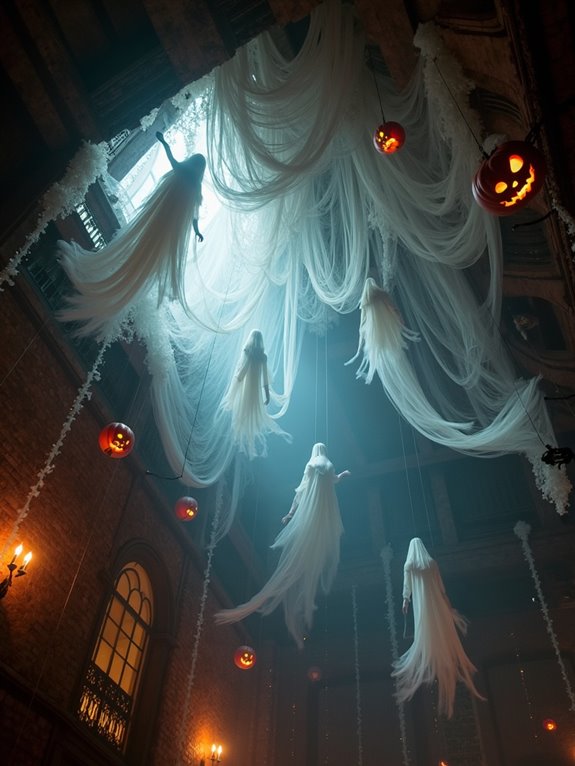 eerie floating ghost decorations