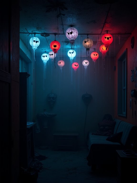 eerie glowing eyeball decor