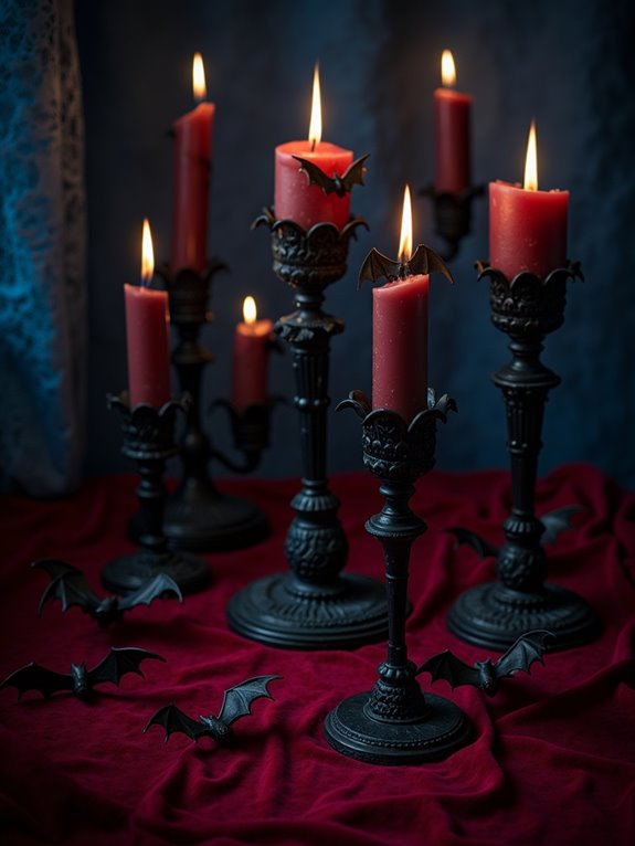 eerie gothic candle holders