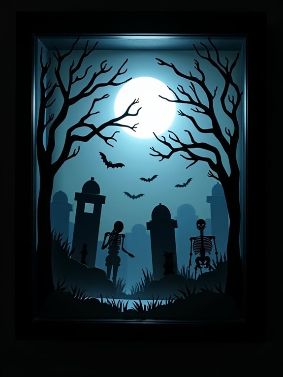 eerie graveyard halloween decor