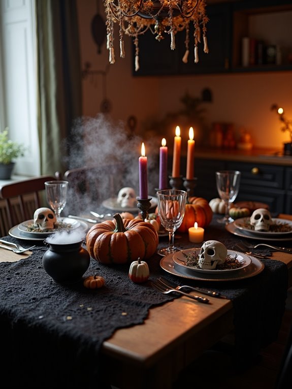 eerie halloween table decor