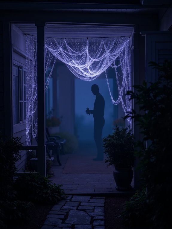eerie halloween web lights