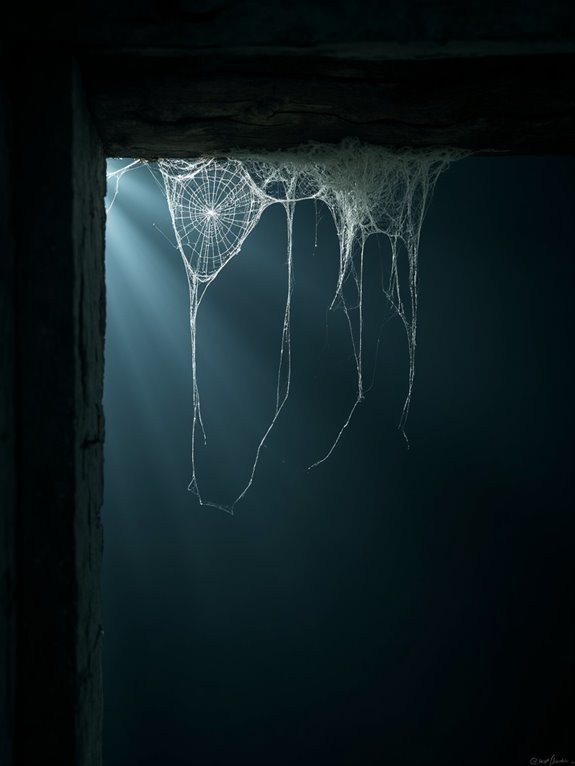 eerie hanging cobweb decorations