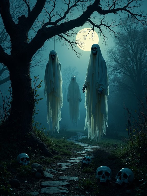 eerie hanging ghost decorations
