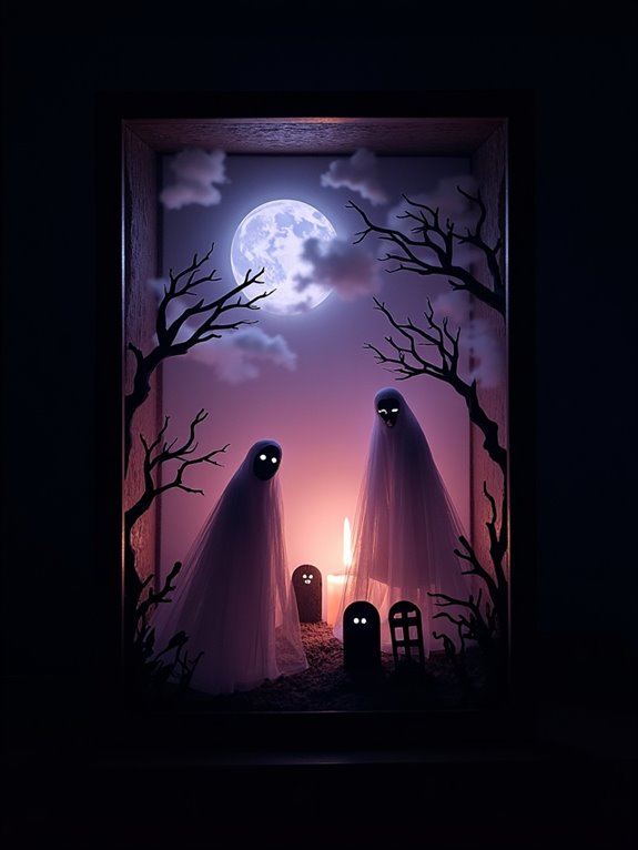 eerie haunted portrait decor