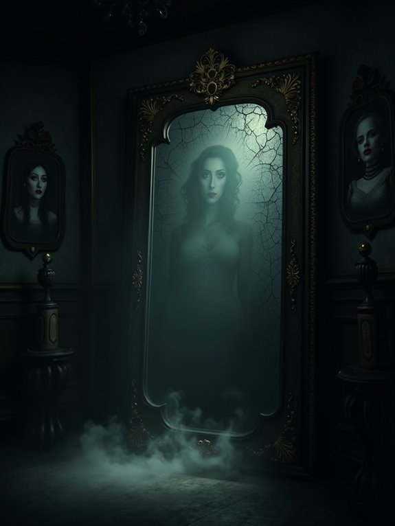 eerie haunted portrait decor