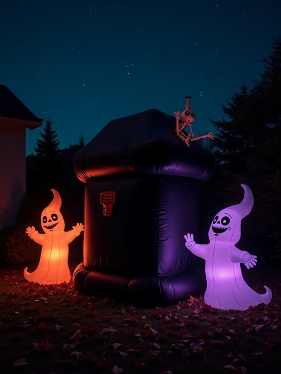 eerie inflatable halloween decor