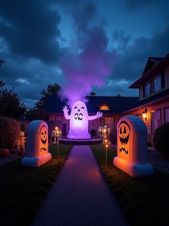 eerie inflatable halloween decorations