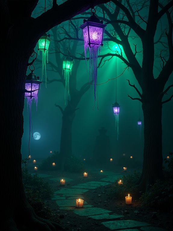 eerie lanterns create ambiance