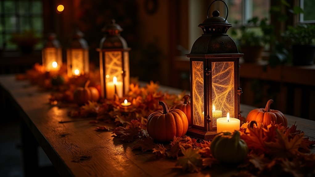eerie lanterns enhance ambiance