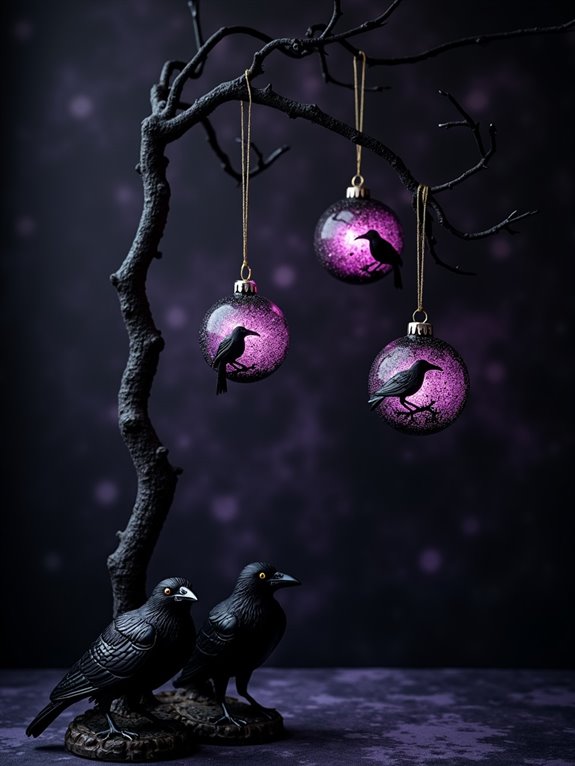 eerie raven halloween decor