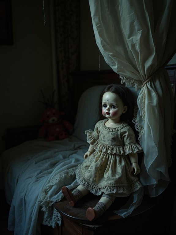 eerie vintage doll displays