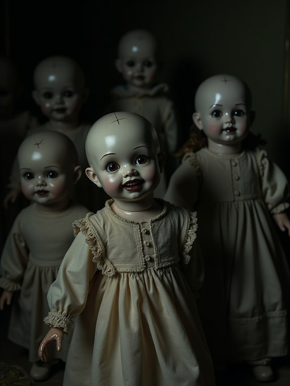 eerie vintage porcelain dolls