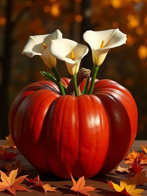 elegant autumn pumpkin arrangement