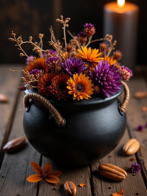 elegant dried flower centerpiece
