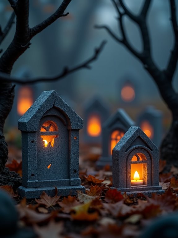 elegant faux stone lanterns