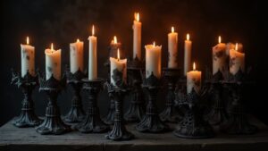 elegant gothic candle holders