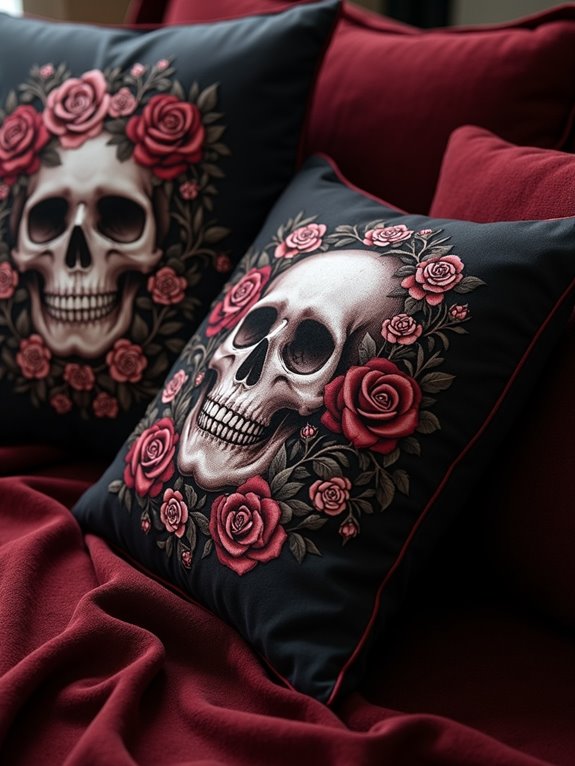 elegant gothic skull decor