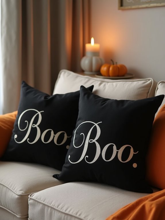 elegant halloween typography decor