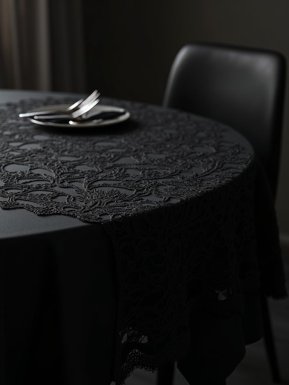 elegant minimalist lace tablecloth