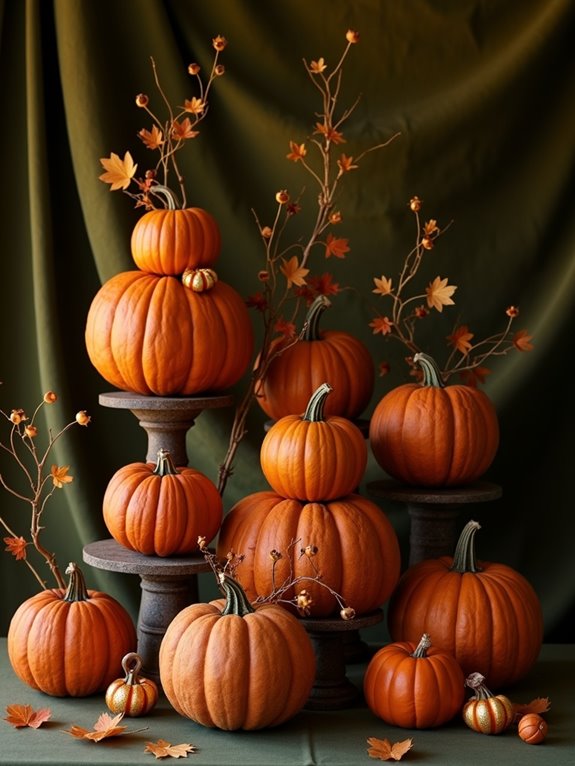 elegant pumpkin gourd decor