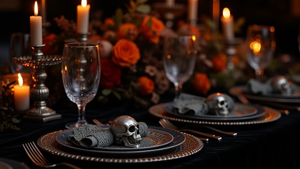 elegant skeletal table decor