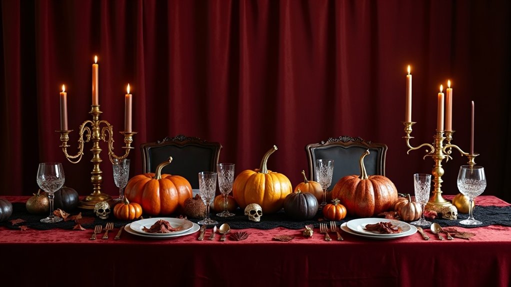 elegant velvet halloween decor